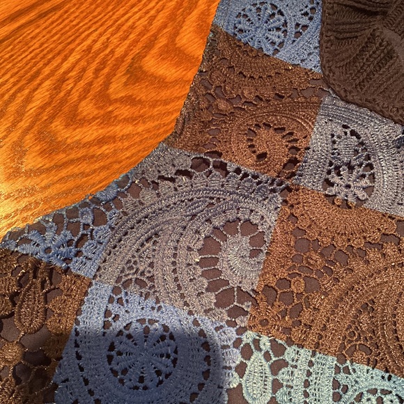 EUC Sea New York lace blue top cropped 0 XS - Picture 4 of 8